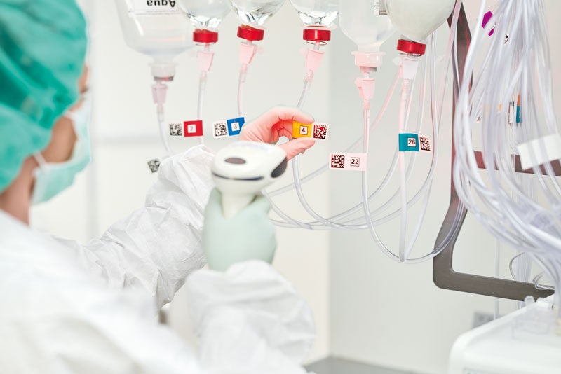 Automated nutrition compounding: Apex barcode scanner