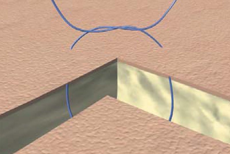 Corner suture