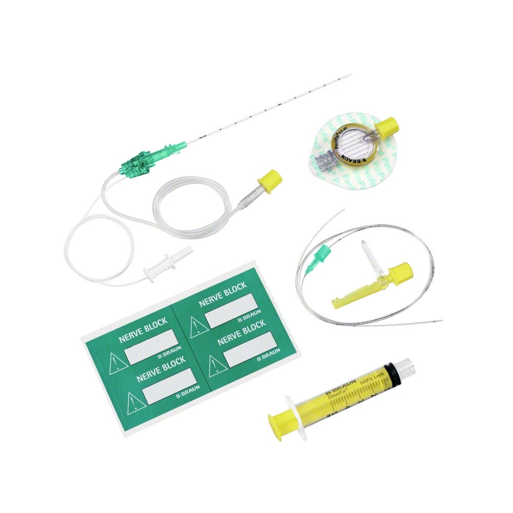 Continuous peripheral nerve block catheter set